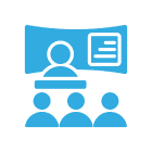 Classroom lecture symbol